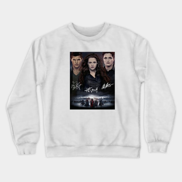 The Twilight Saga Breaking Dawn Signature Twilight Movie Crewneck Sweatshirt by Stephensb Dominikn